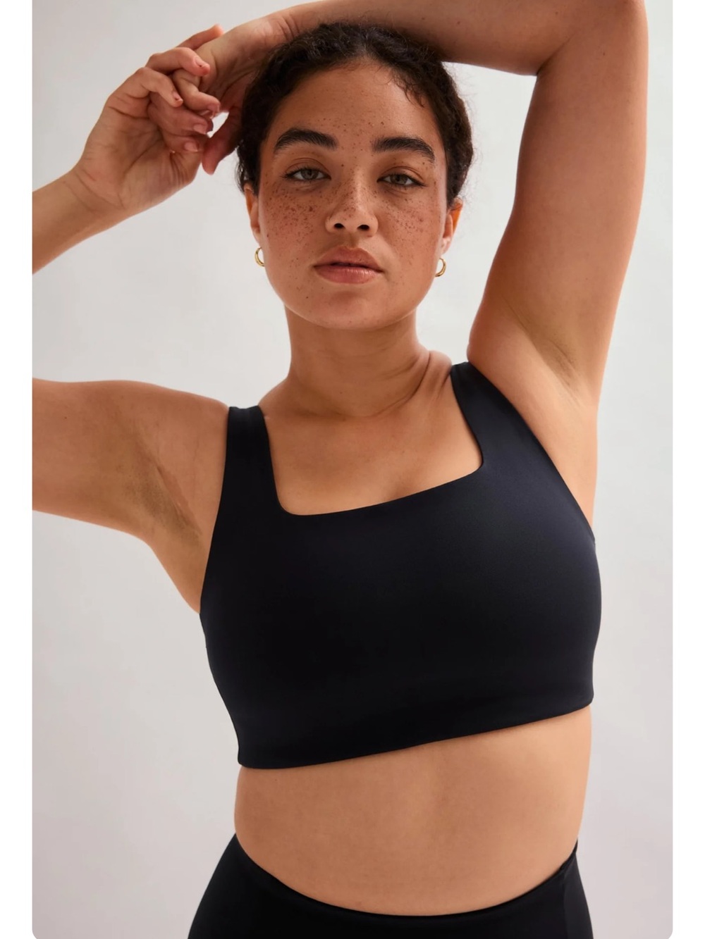 GIRLFRIEND COLLECTIVE Black Tommy Cropped Bra